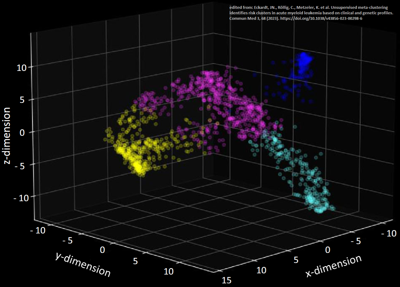 Patientencluster im 3D-Raum